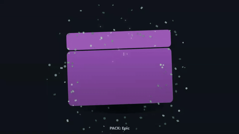 Epic pack opening animation